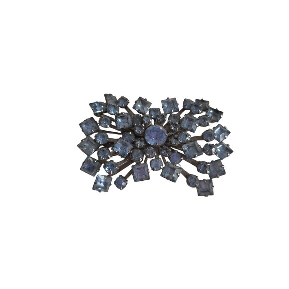 unknown Jewelry - Vintage Estate Costume blue "Rhinestone" Silver Brooch Pin Jewelry
